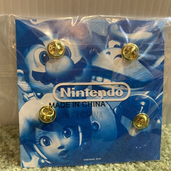 2006 World Of Nintendo Pins Rare Set of 4 -Samus Mario Peach Donkey Kong - NEW!! - Picture 2 of 2